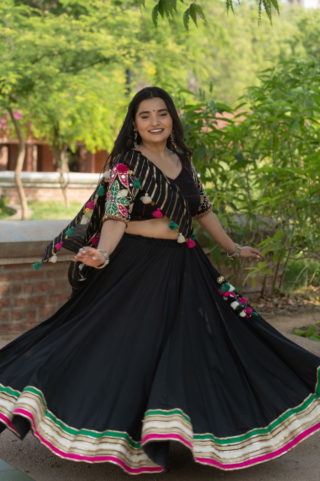 Applique Work Lehenga Set | Navratri Designer Outfit | Pohi Studio