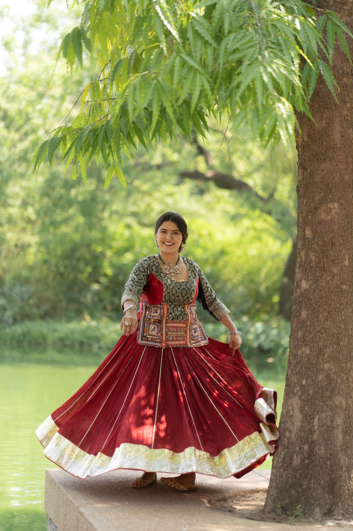Sitara Lehenga – Maroon