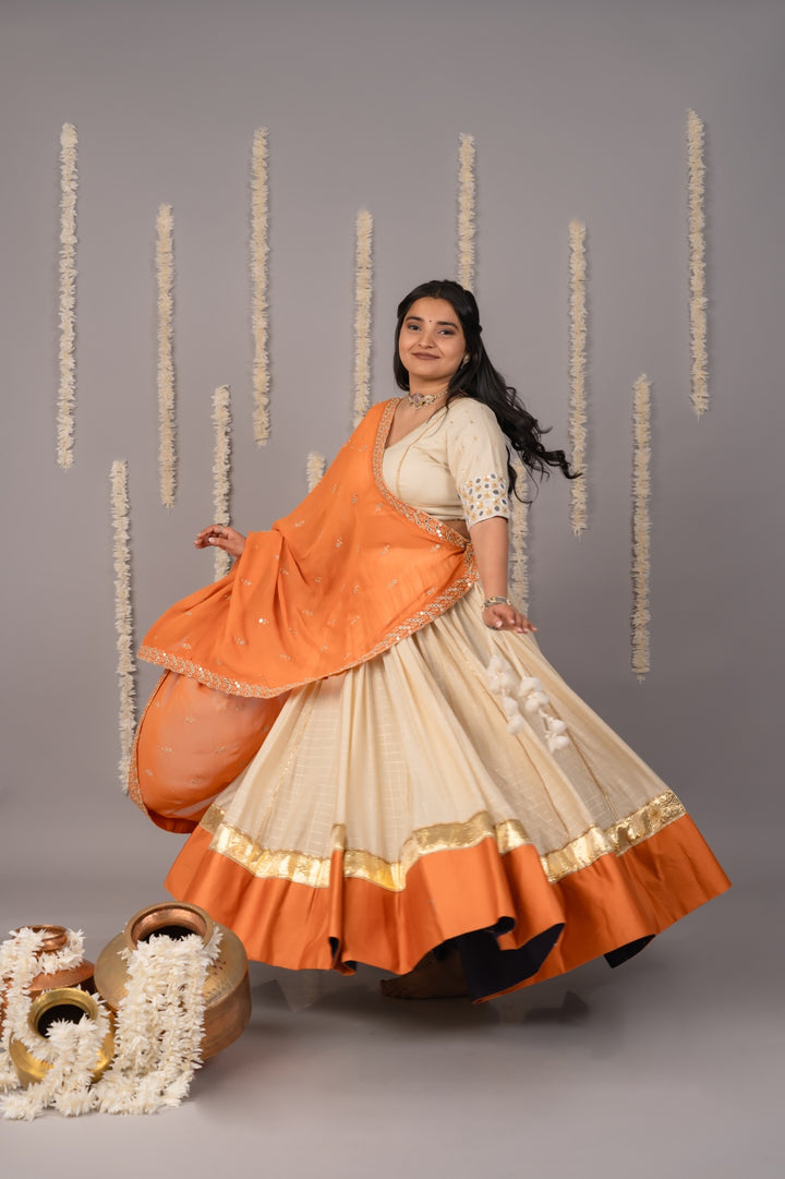 Zaria Lehenga – Beige