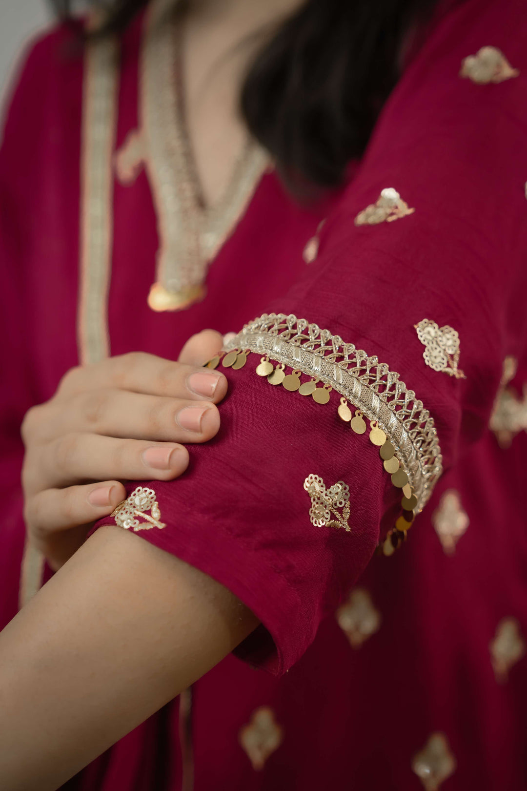 Ruby Elegance A-Line Suit Set