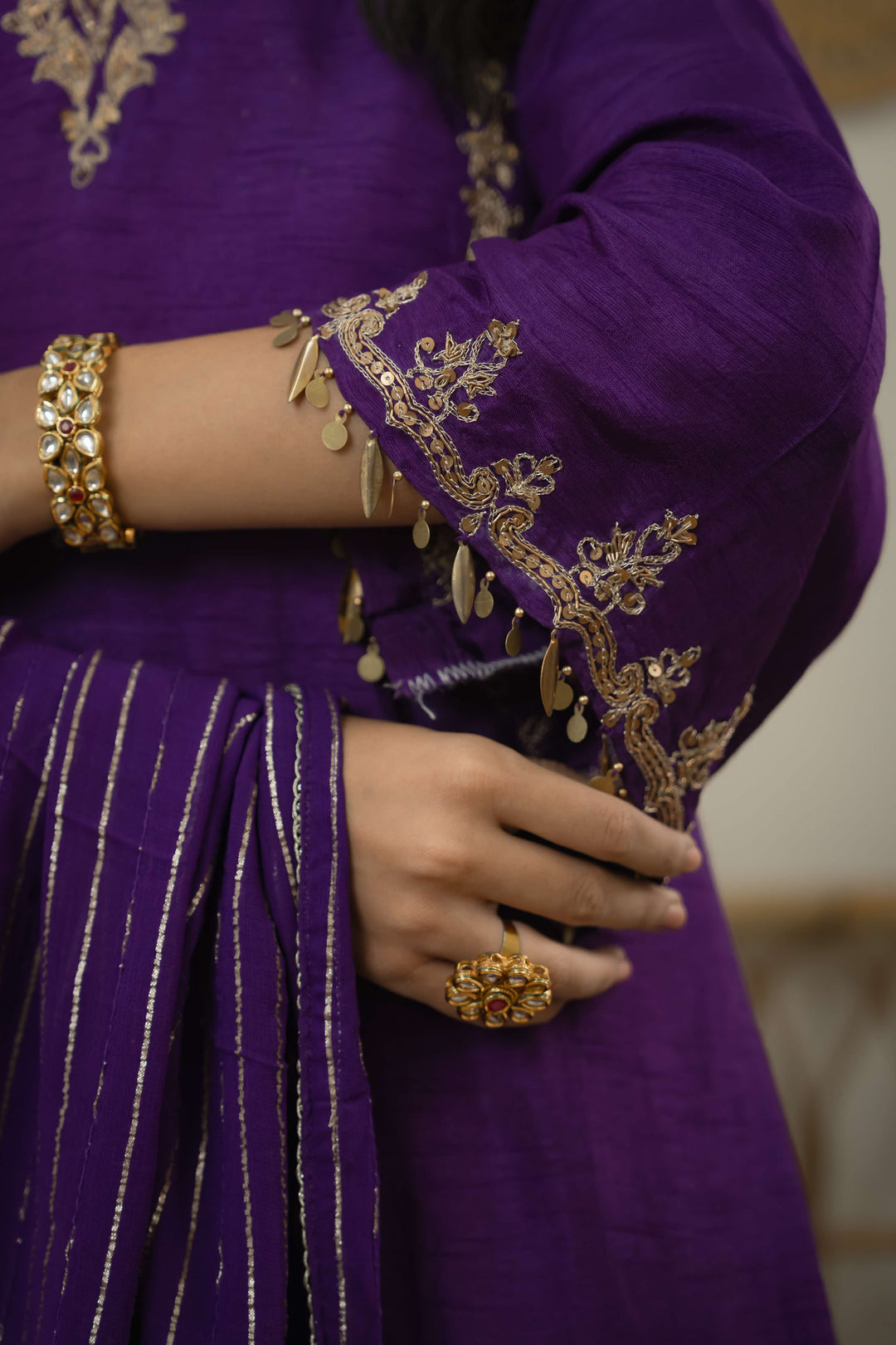 Meher Purple Festive Kurta Set