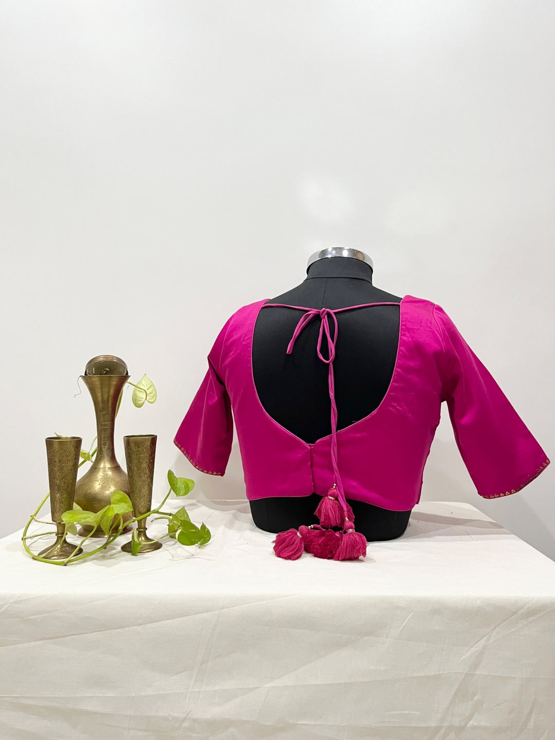 Pink blouse with tiki work detailing | Navratri wear | Pohi studio Ahmedabad