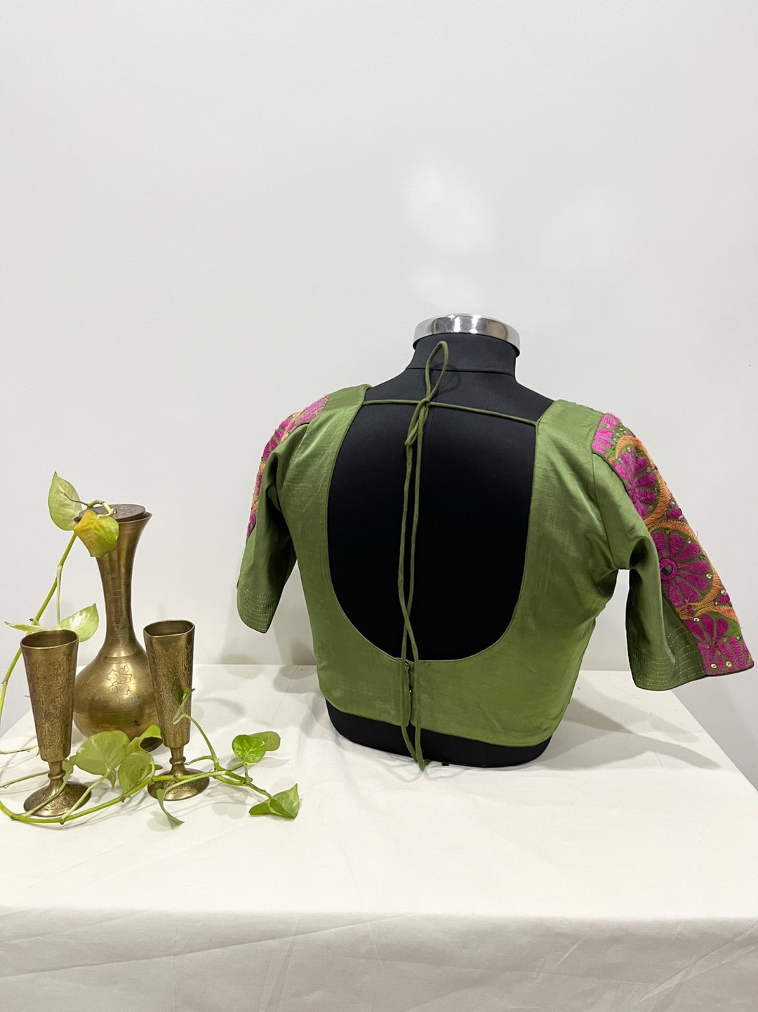 Mehendi Green Navratri Blouse | Festive Wear | Pohi Studio Ahmedabad