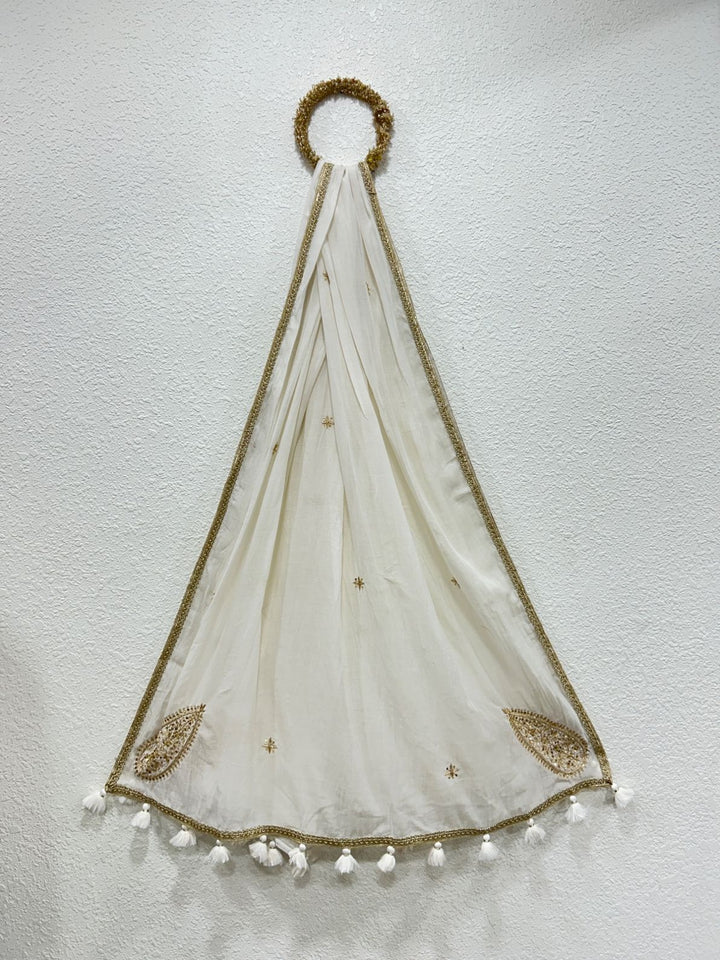 Chanderi Silk Handwork Dupatta | Pohi studio