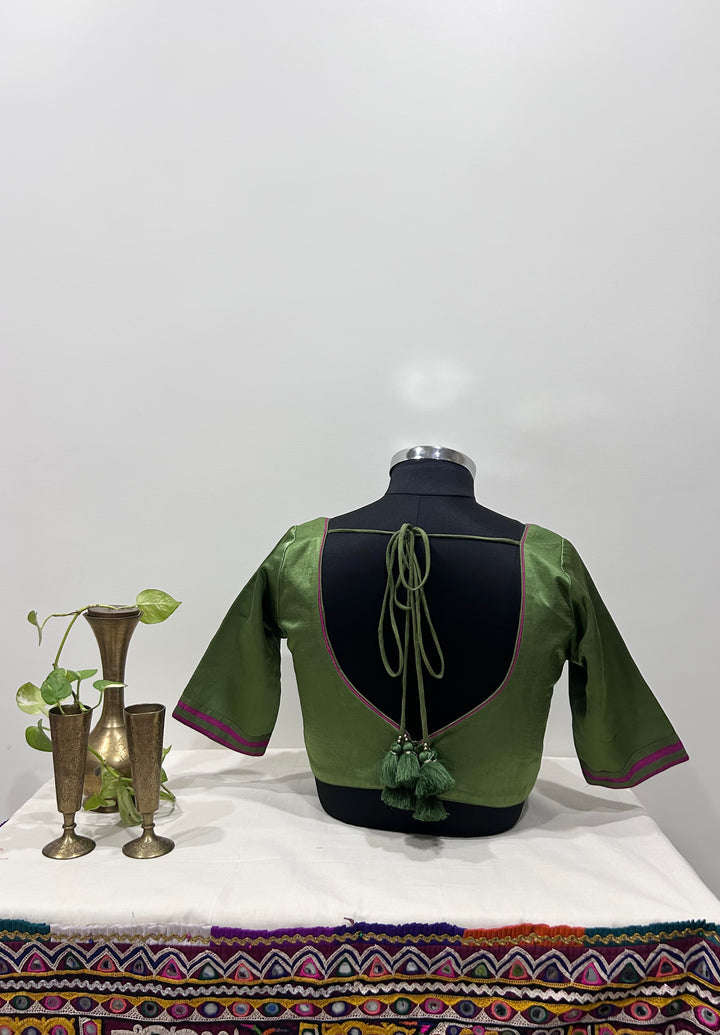 Nivara Blouse – Mehndi Green