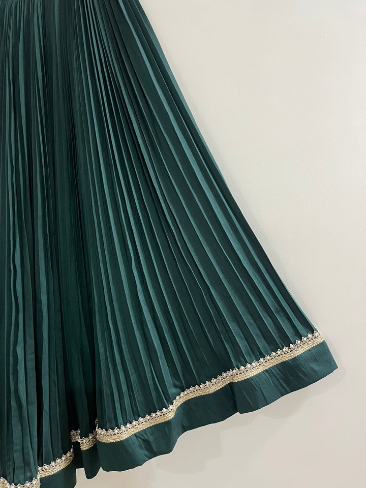Naira Bottle Green Lehenga
