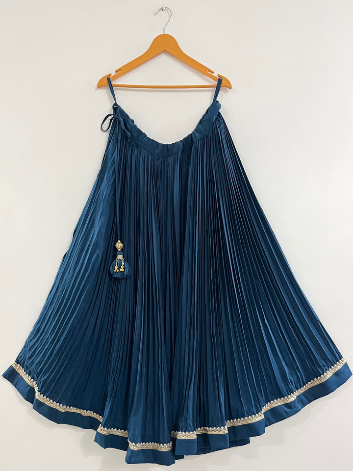 Nyra Rama Blue Lehenga