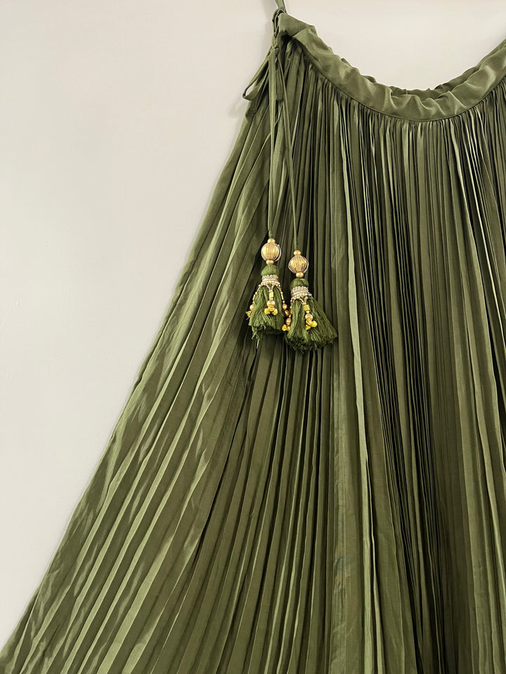 Ziva Mehendi Green Lehenga