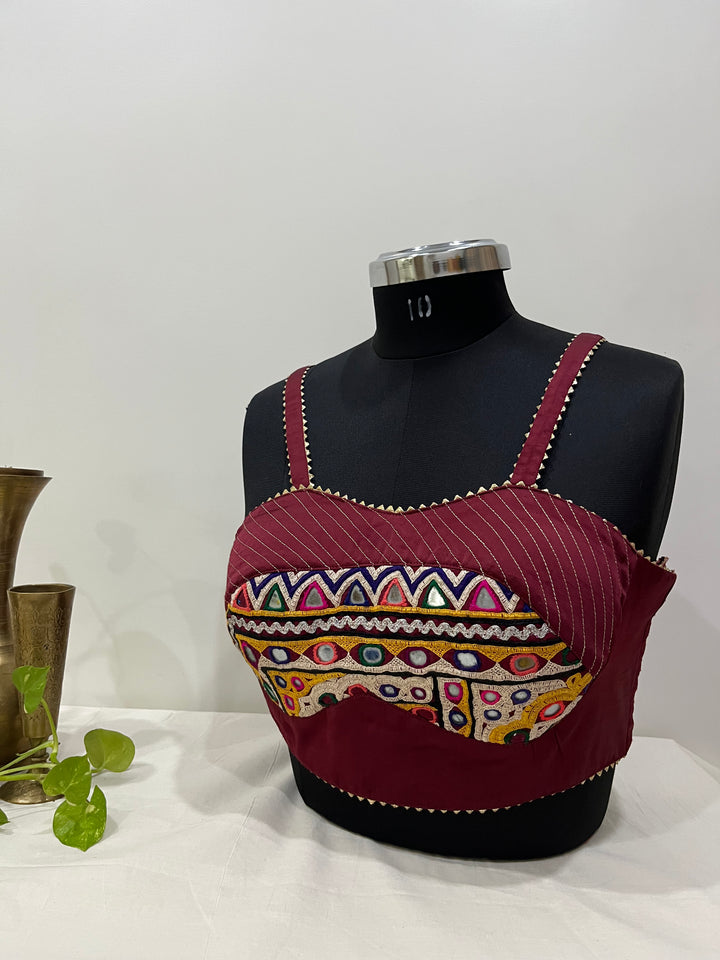 Maroon Muse Kasab Blouse