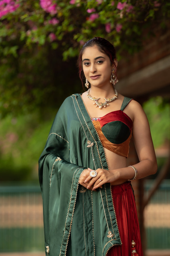 Eira Blouse – Rust Green