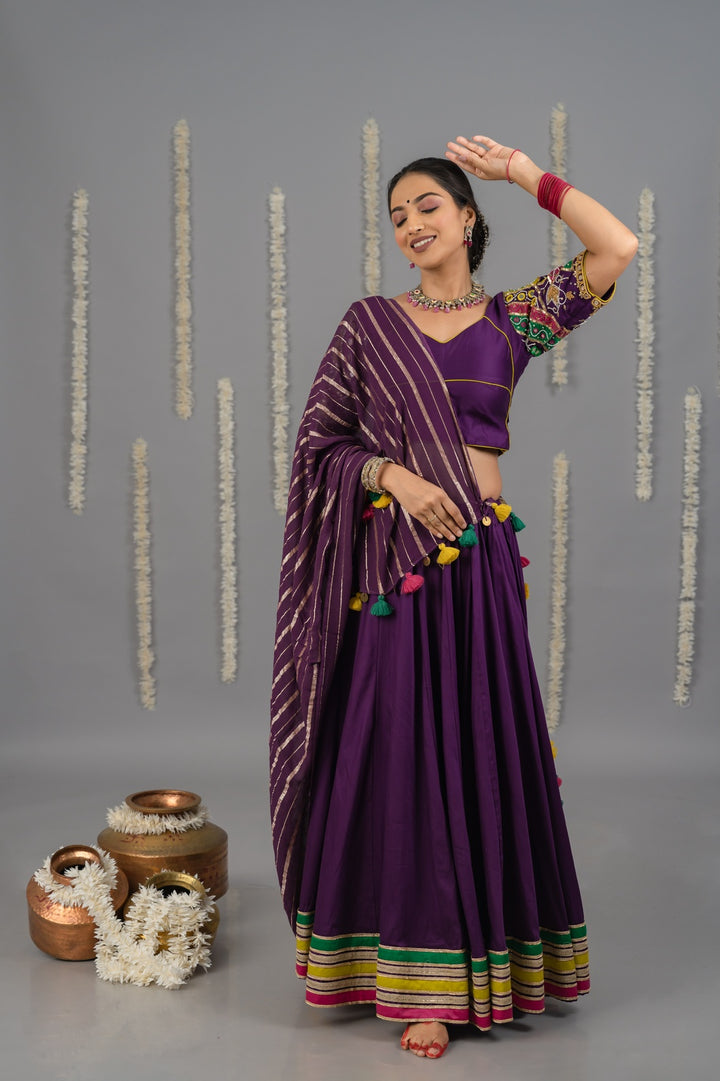 Noorvi Lehenga – Purple