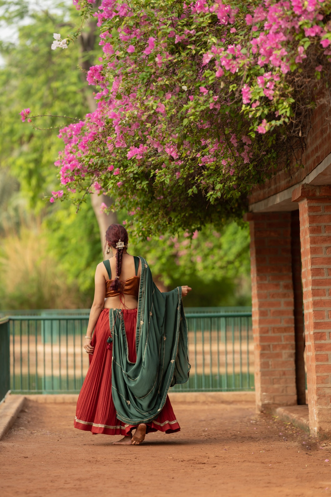 Eira Set – Rust & Teal Green Contemporary Traditional Ensemble