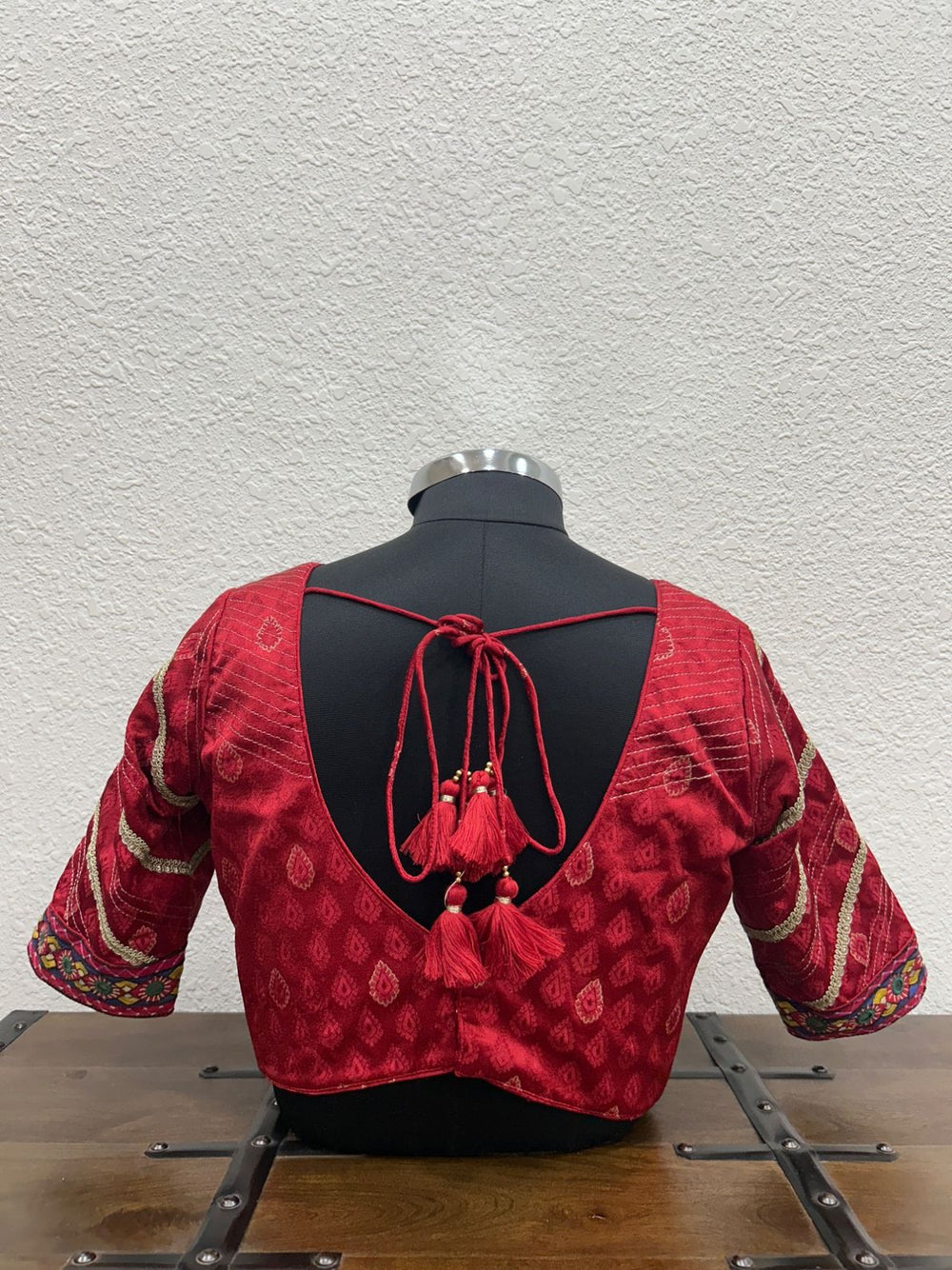 Traditional designer blouse featuring kasab detailing and ethnic festive craftsmanship