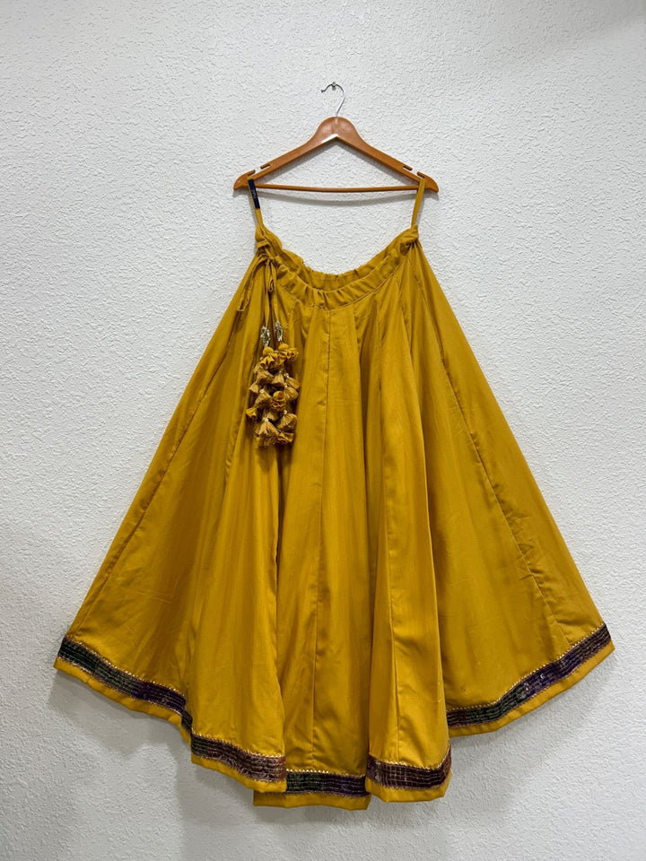 Designer slub silk ethnic chaniya with traditional festive styling