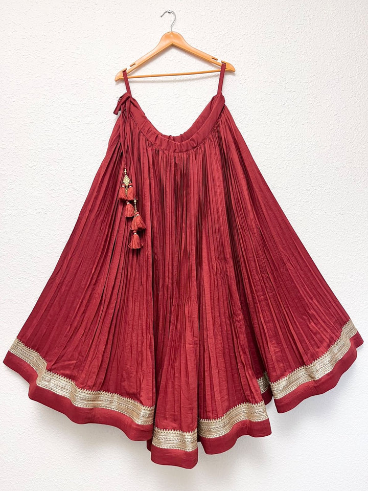 Elegant flared Navratri chaniya with graceful festive movement