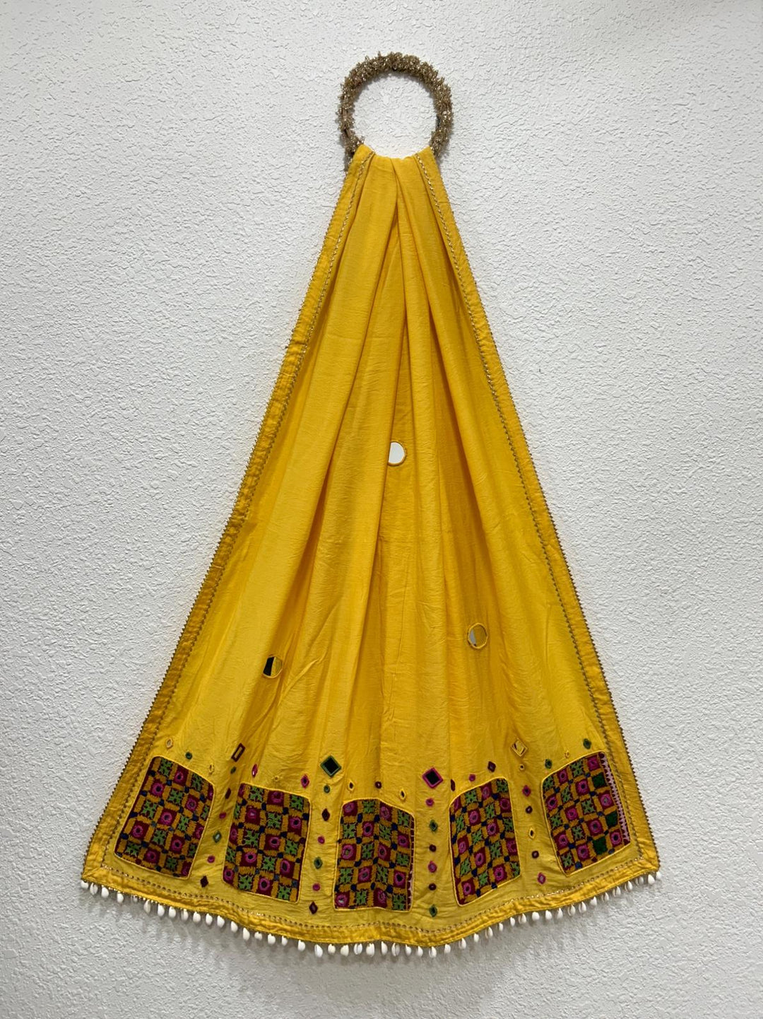 Festive ethnic dupatta featuring traditional kodi edge detailing and vibrant patchwork