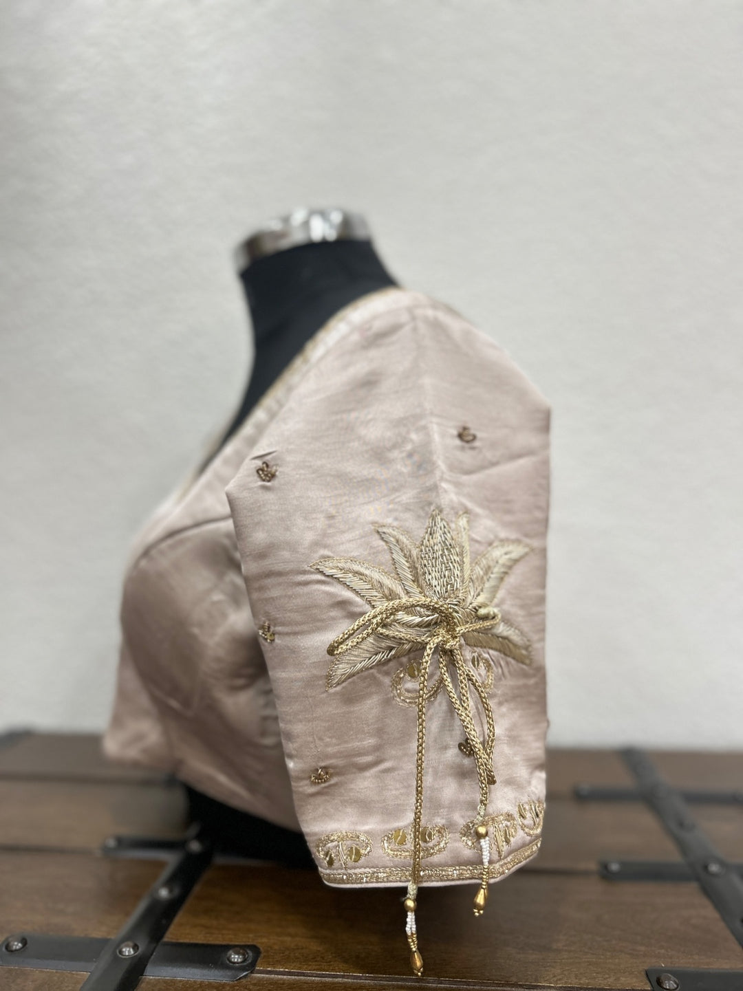 Handcrafted festive blouse with artisan embroidery and refined traditional finish