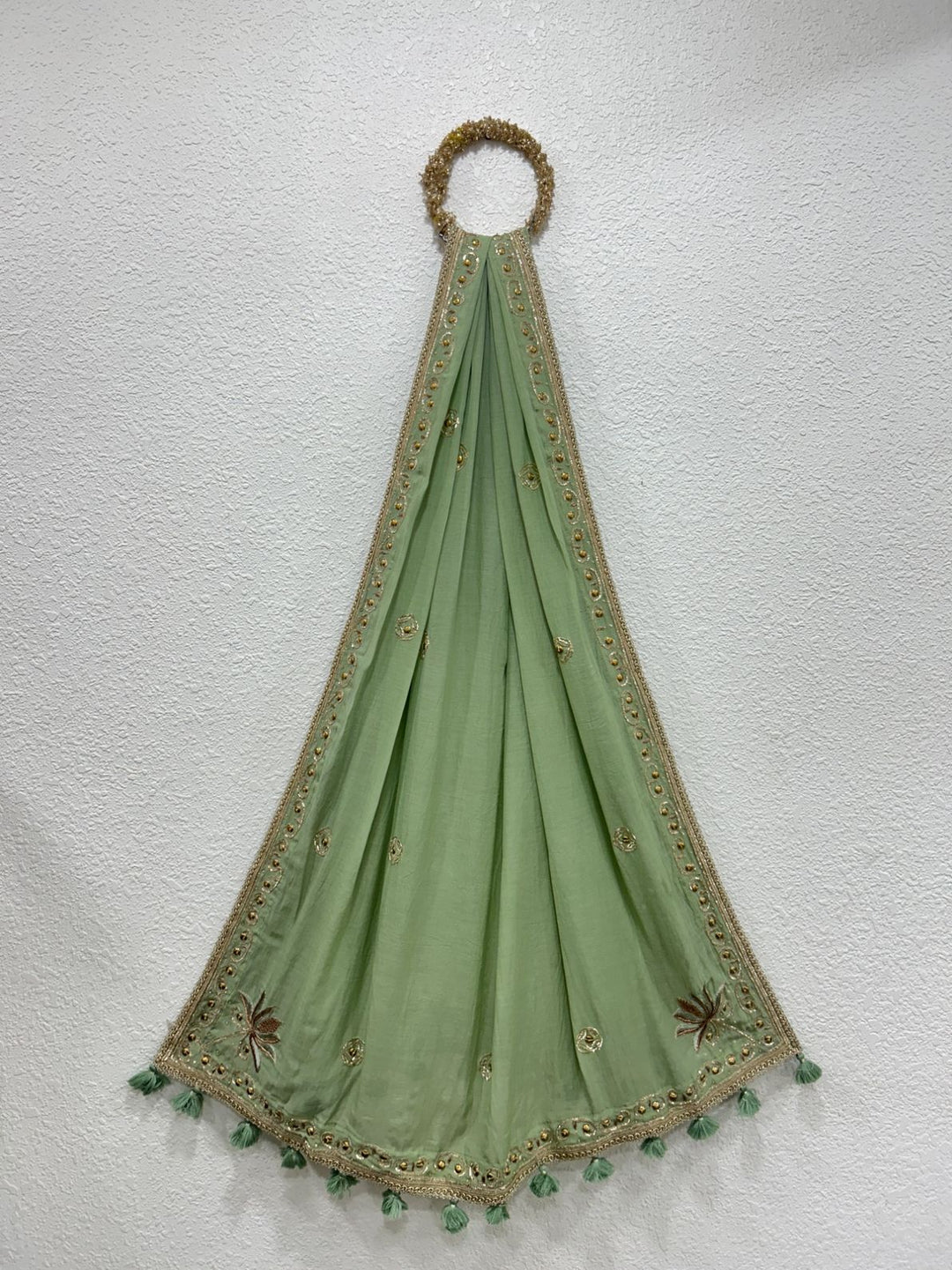 Lightweight festive dupatta designed in elegant Chanderi cotton fabric