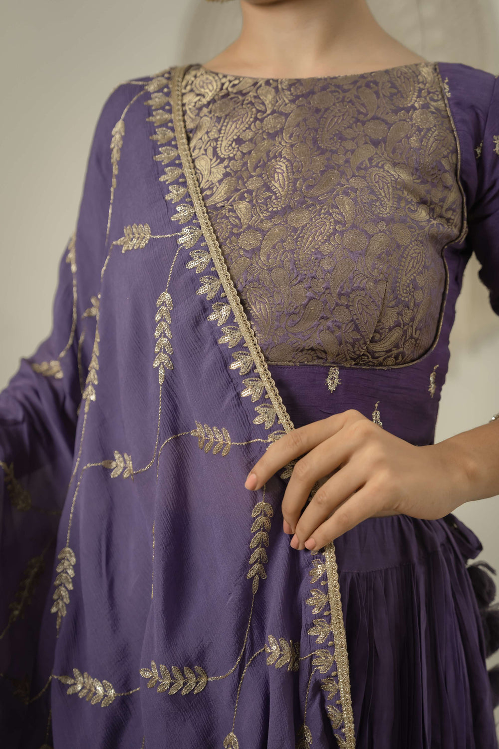     Festive ethnic wear lilac lehenga by Pohi Studio India