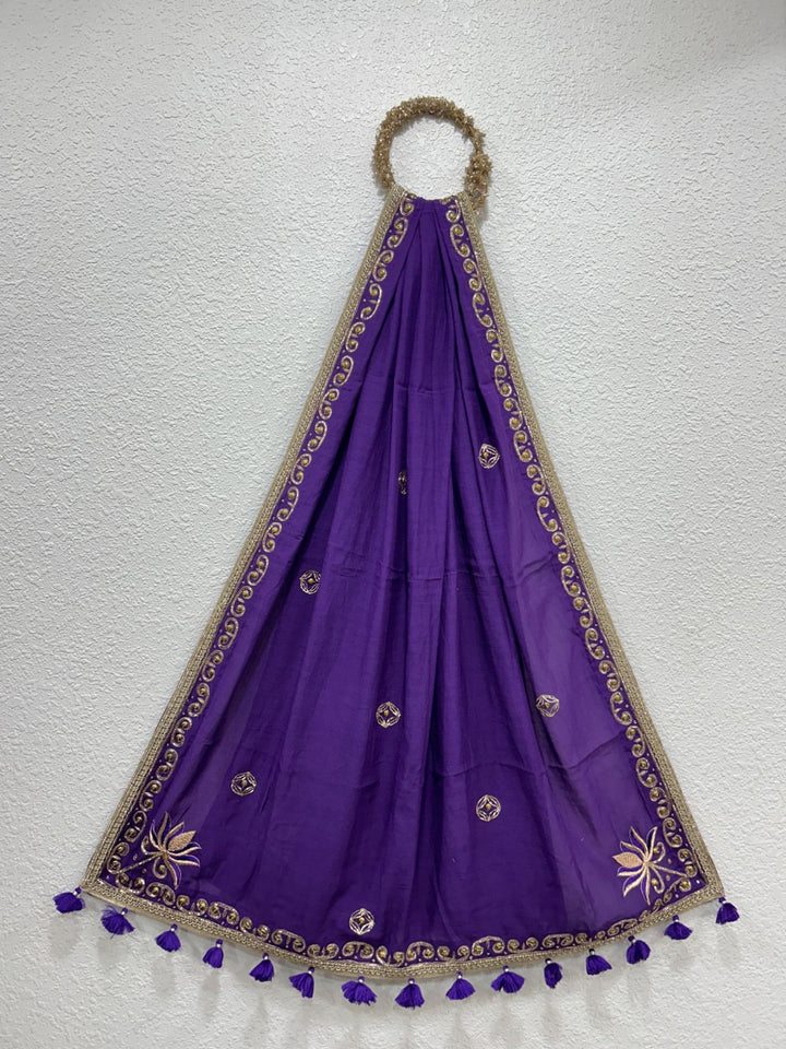 Elegant ethnic dupatta inspired by traditional lotus motif artistry