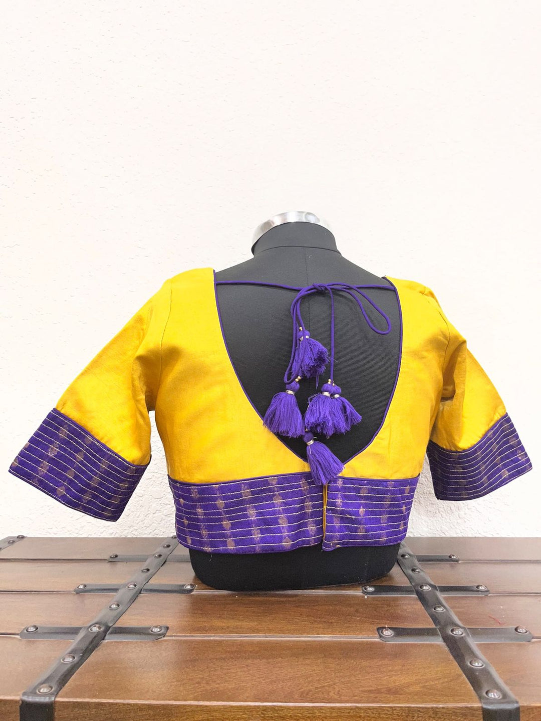 Designer Navratri blouse with kasab work and gamthi patch detailing