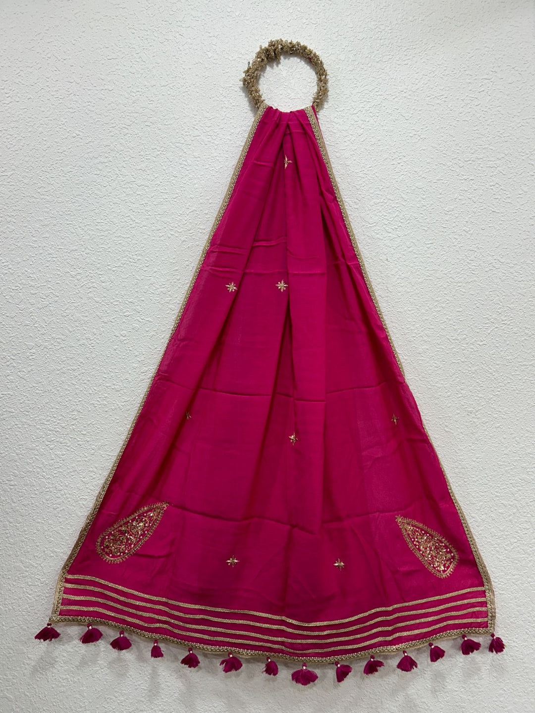 Premium festive dupatta with elegant handcrafted detailing and graceful drape