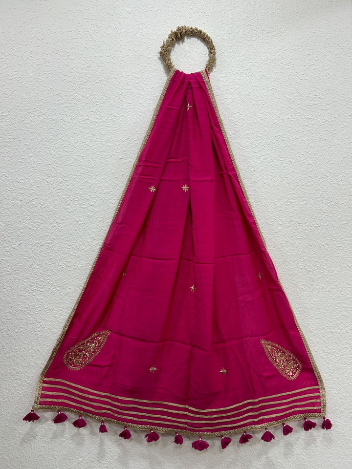 Premium festive dupatta with elegant handcrafted detailing and graceful drape