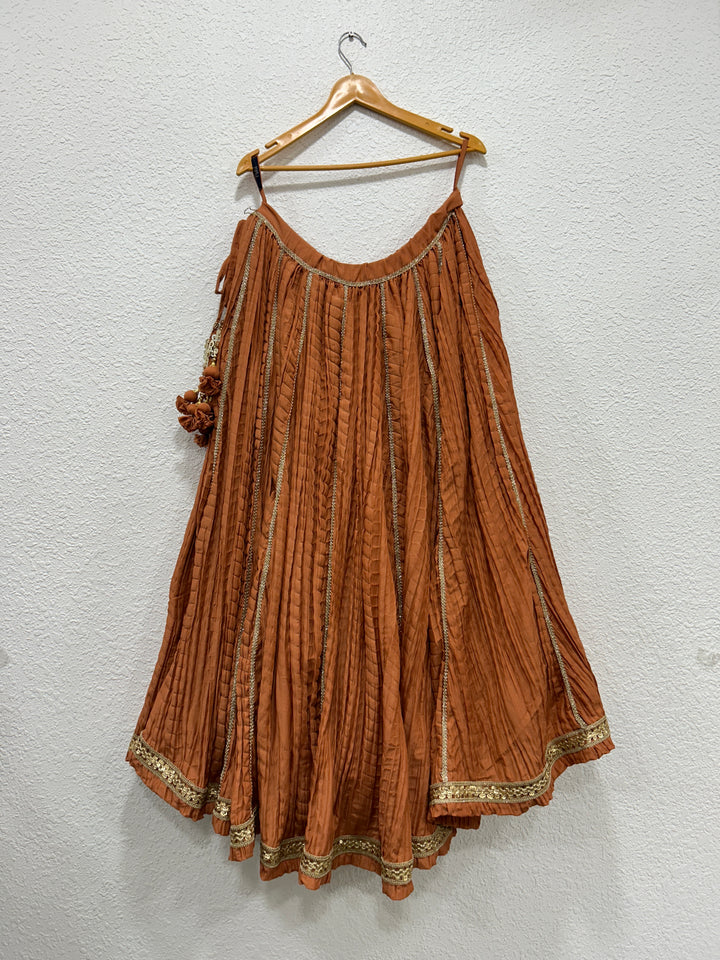 Traditional Bamboo Crush festive lehenga designed for Navratri and Garba celebrations